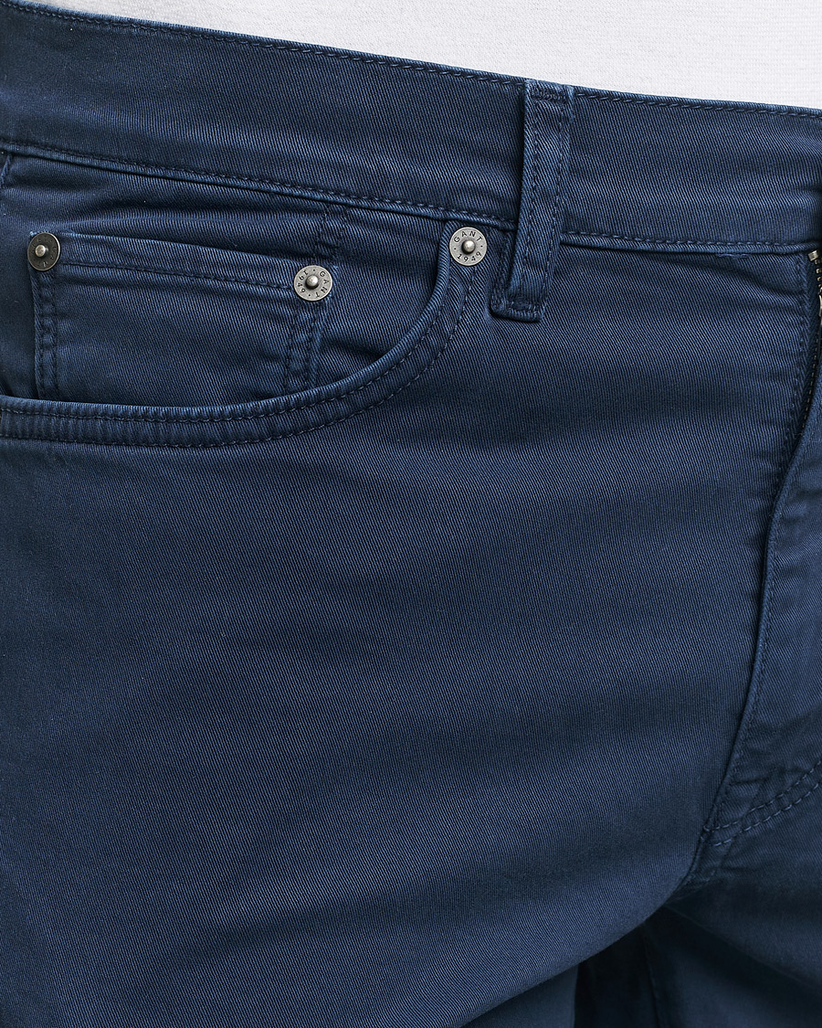 Herre | Bukser | GANT | Regular Desert 5-Pocket Pants Marine