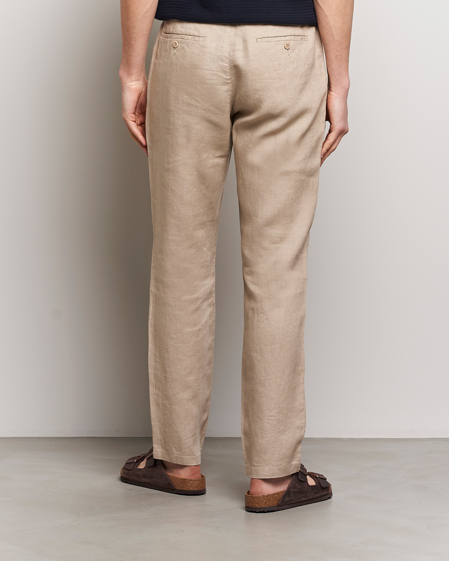 Herre | Bukser | GANT | Relaxed Linen Drawstring Pants Dry Sand