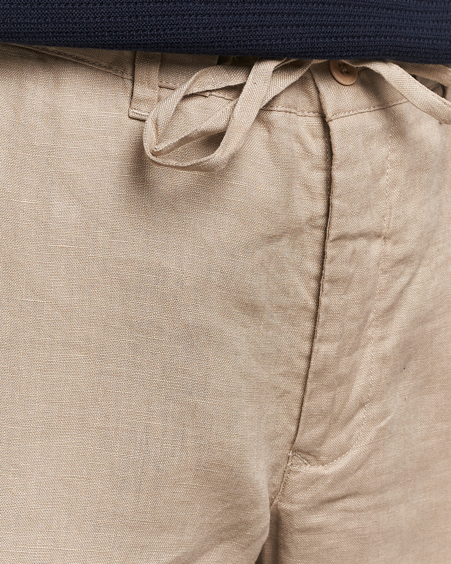 Herre | Bukser | GANT | Relaxed Linen Drawstring Pants Dry Sand