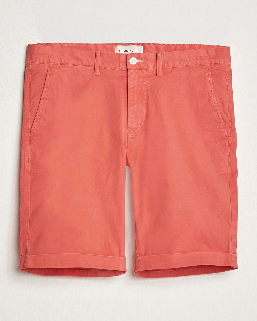 Herre | Shorts | GANT | Regular Sunbleached Shorts Sunset Pink
