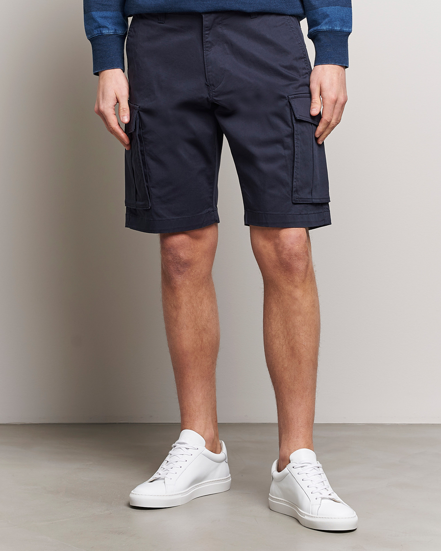 Herre | Cargoshorts | GANT | Relaxed Twill Cargo Shorts Marine