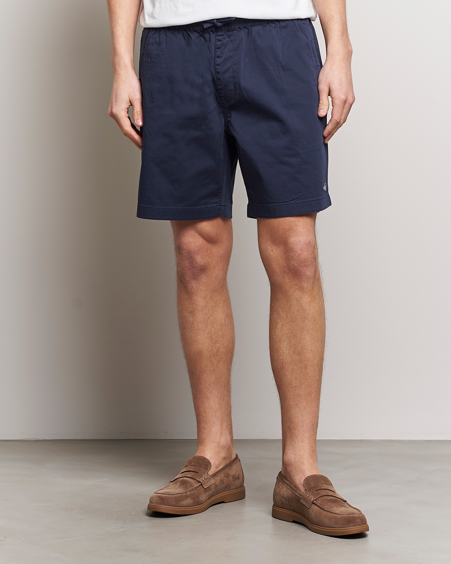 Herre | Shorts | GANT | Drawstring Logo Shorts Marine