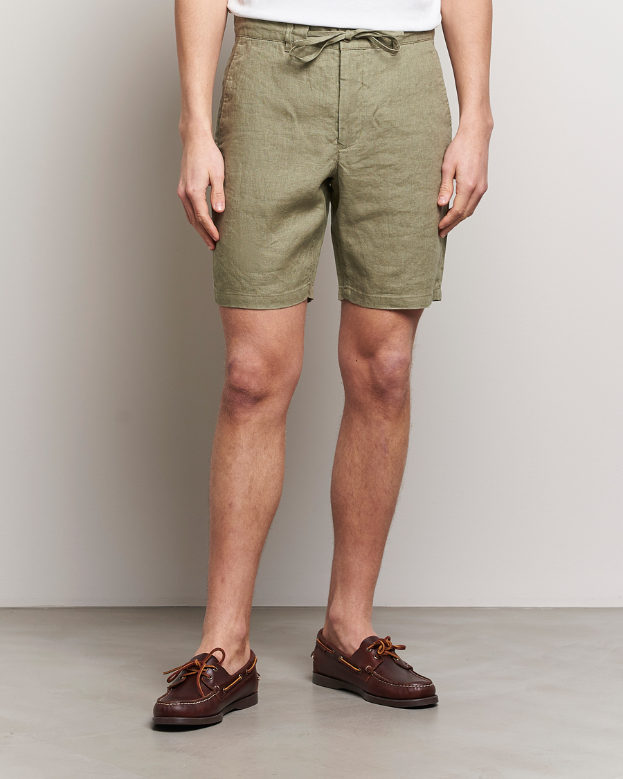 Herre | Nytt i butikken | GANT | Relaxed Linen Drawstring Shorts Dried Clay