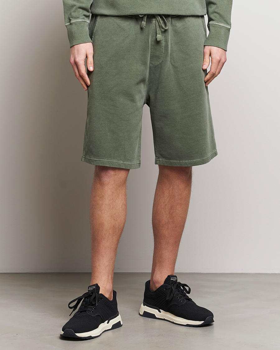 Herre | GANT | GANT | Sunbleached Sweatshorts Pine Green