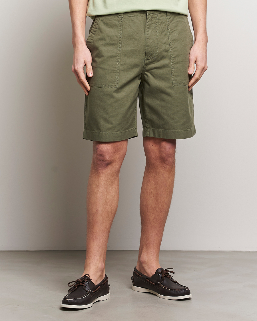 Herre | Klær | GANT | Cotton/Linen Shorts Four Leaf Clover