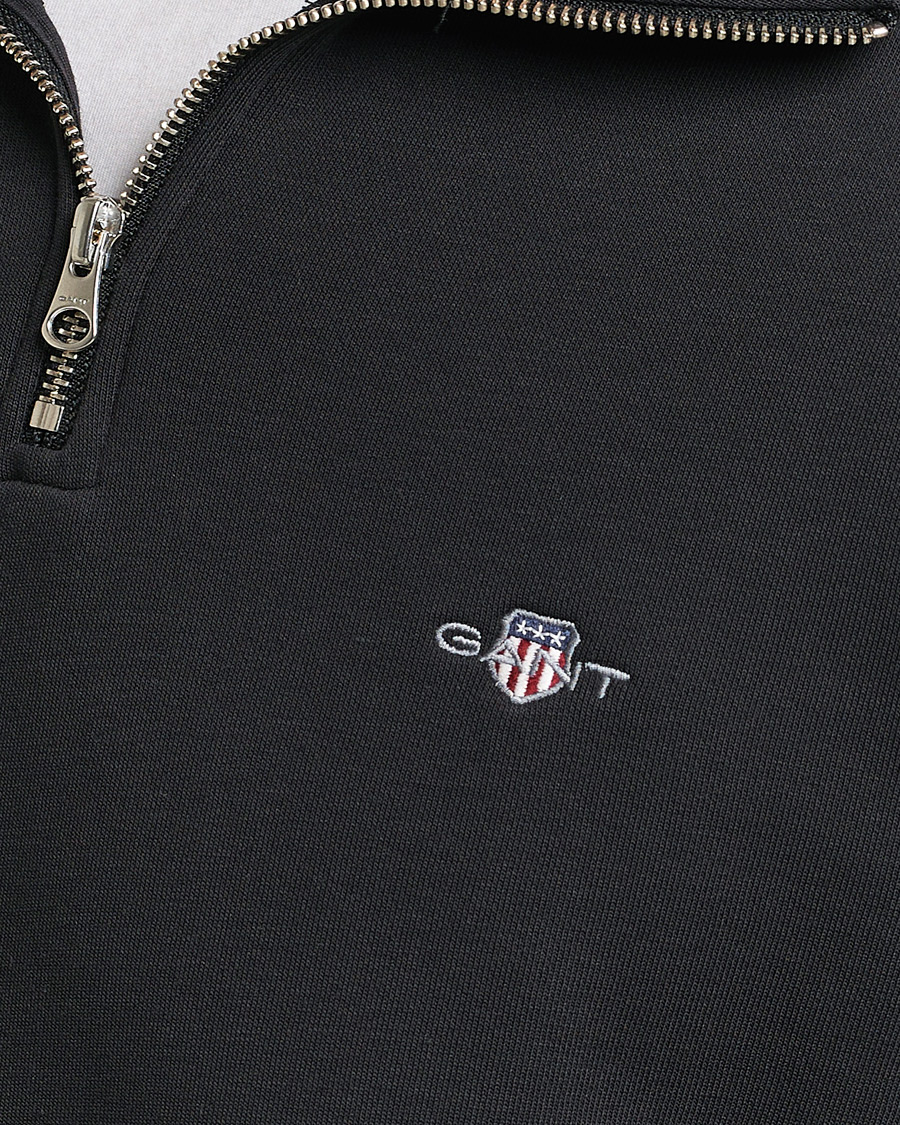 Herre | Gensere | GANT | Original Shield Half Zip Sweater Black