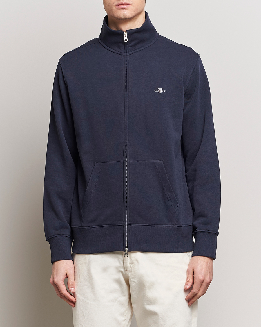 Herre | GANT | GANT | Original Full Zip  Evening Blue