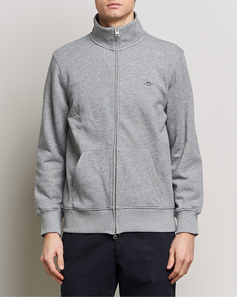 Herr | Full-zip | GANT | Original Full Zip  Grey Melange