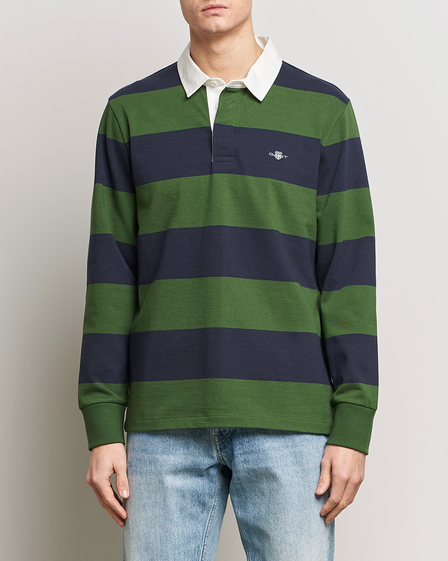 Herre | GANT | GANT | Barstriped Rugger Pine Green/Navy