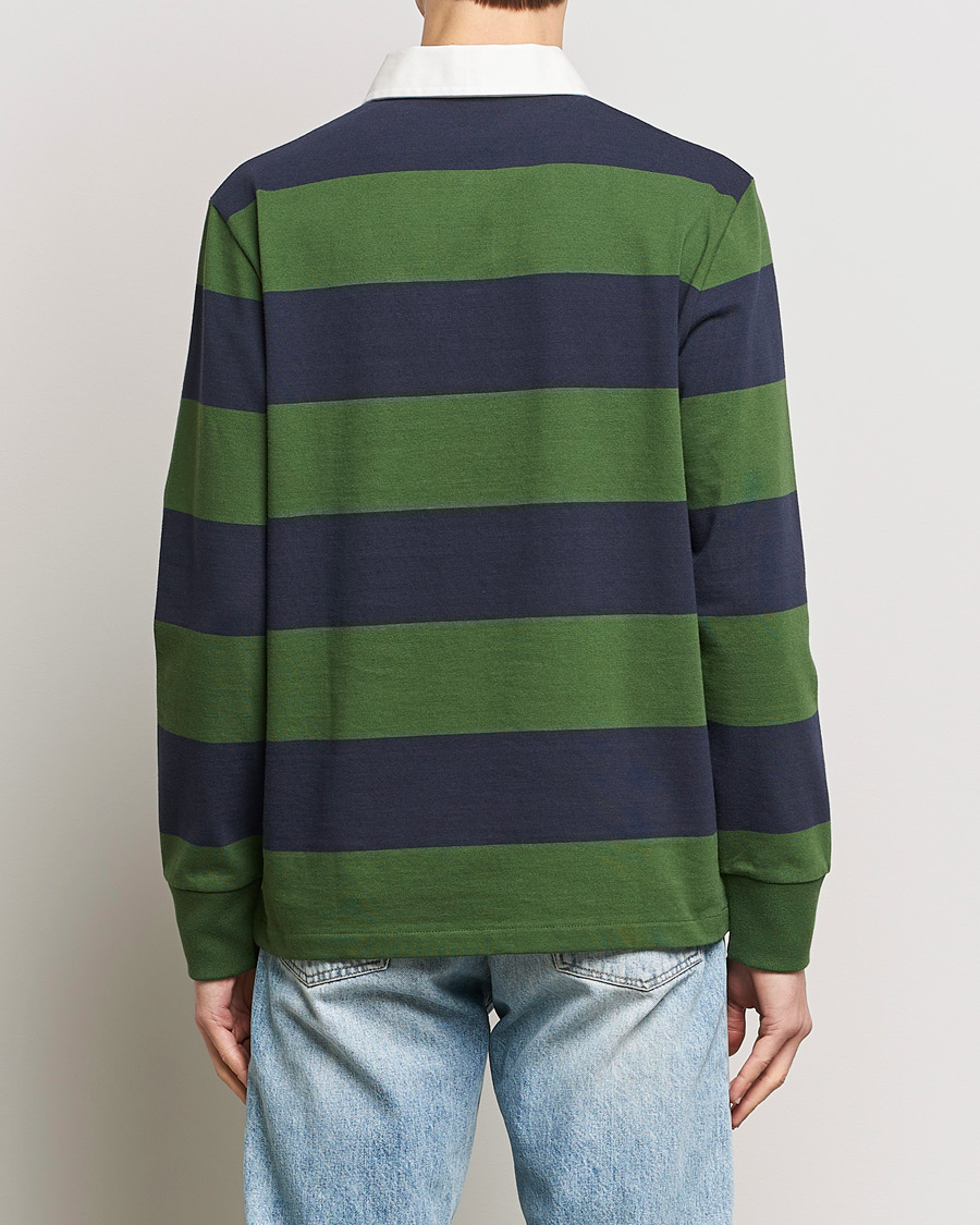 Herre | Gensere | GANT | Barstriped Rugger Pine Green/Navy