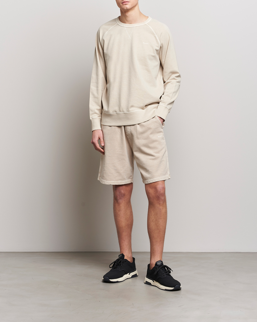Herre | Gensere | GANT | Sunbleached Crew Neck Sweatshirt Silky Beige