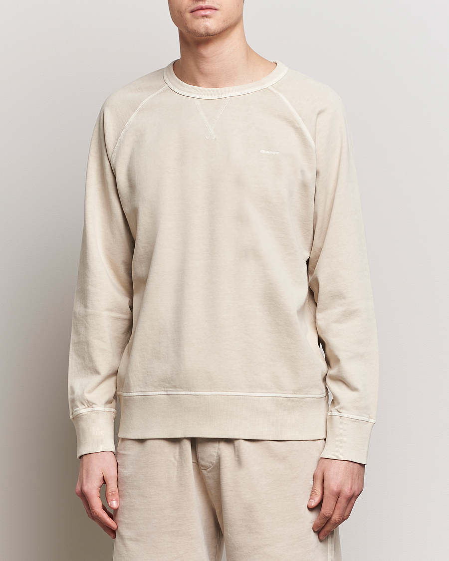 Herre | 20% salg | GANT | Sunbleached Crew Neck Sweatshirt Silky Beige