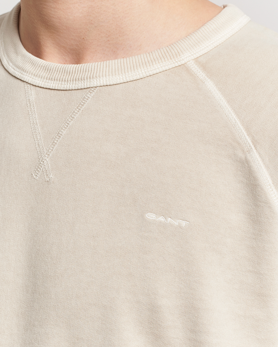 Herre | Gensere | GANT | Sunbleached Crew Neck Sweatshirt Silky Beige