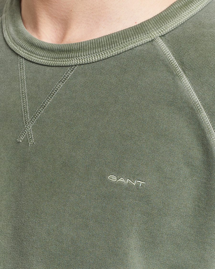 Herre | Gensere | GANT | Sunbleached Crew Neck Sweatshirt Pine Green