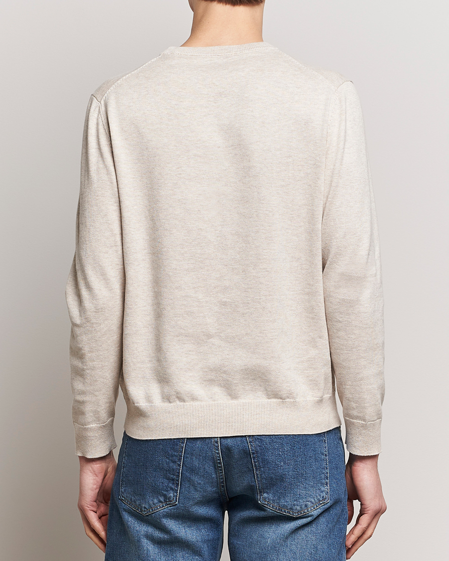 Herre | Gensere | GANT | Classic Cotton Crew Neck Light Beige Melange