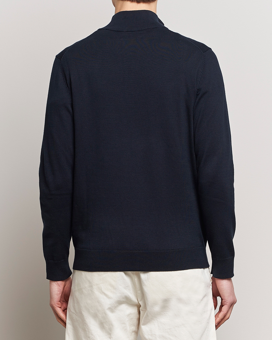 Herre | Gensere | GANT | Classic Cotton Half Zip Evening Blue