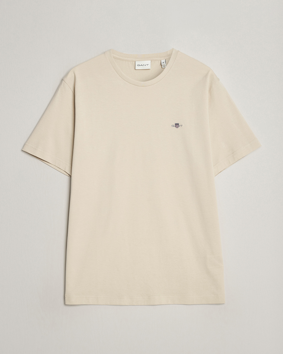 Herre | T-Shirts | GANT | The Original T-Shirt Silky Beige
