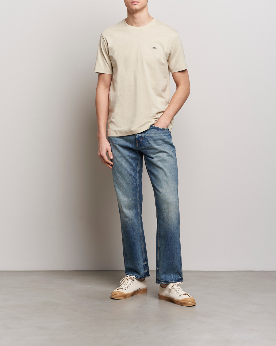 Herre | T-Shirts | GANT | The Original T-Shirt Silky Beige