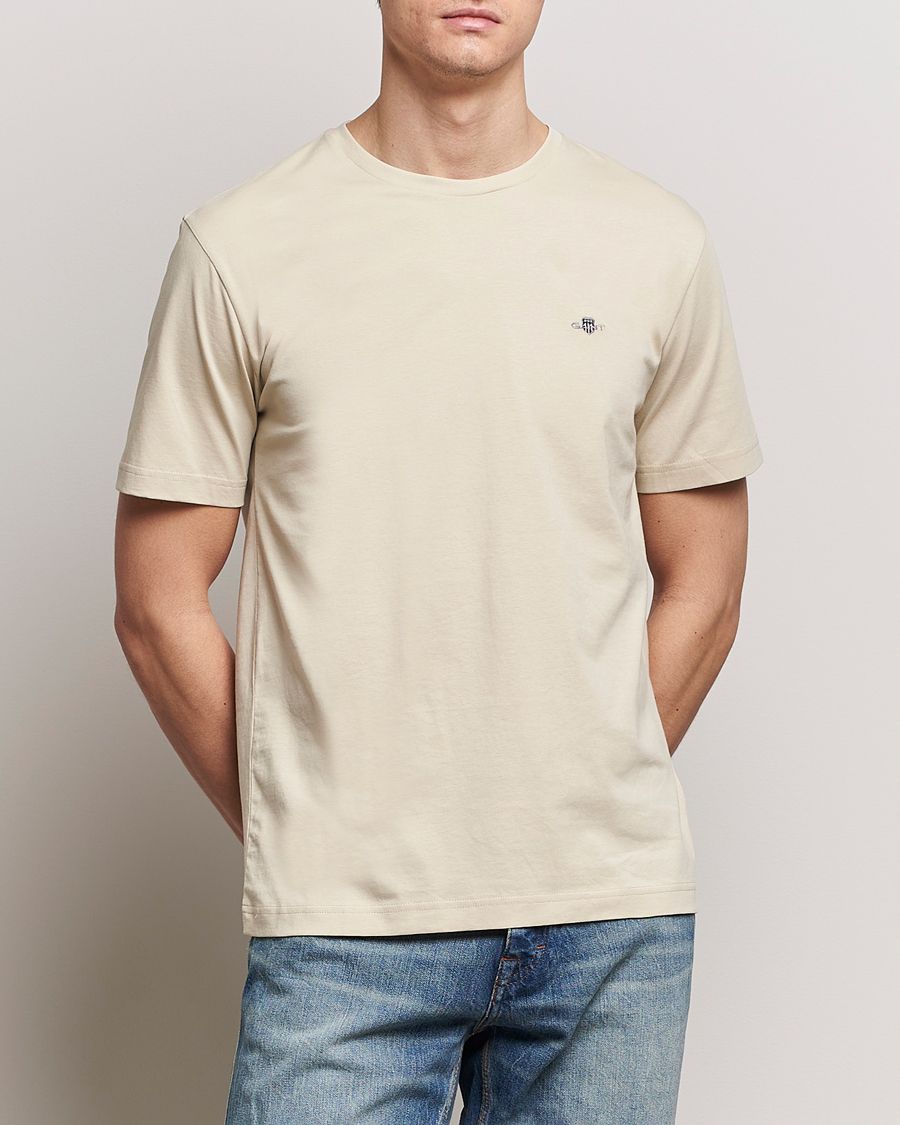 Herre | Preppy Authentic | GANT | The Original T-Shirt Silky Beige