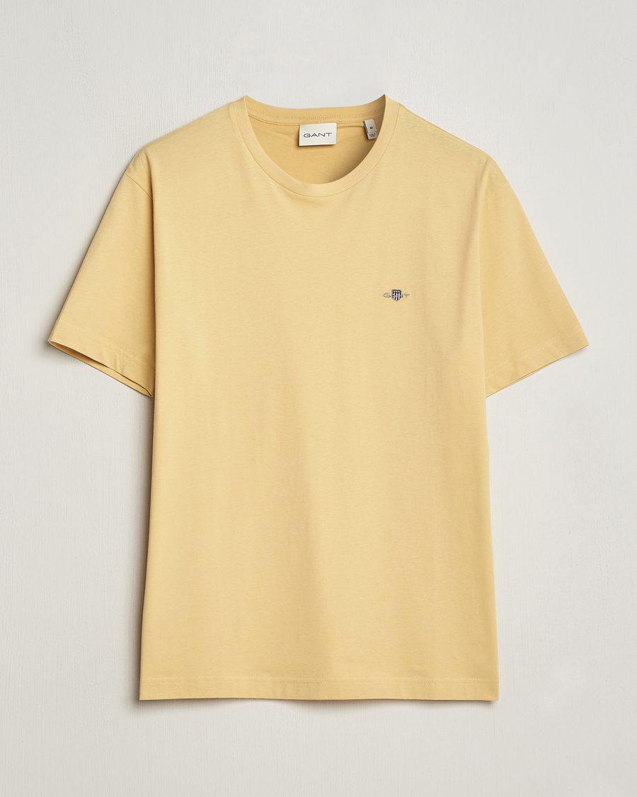 Herre | T-Shirts | GANT | The Original T-Shirt Dusty Yellow