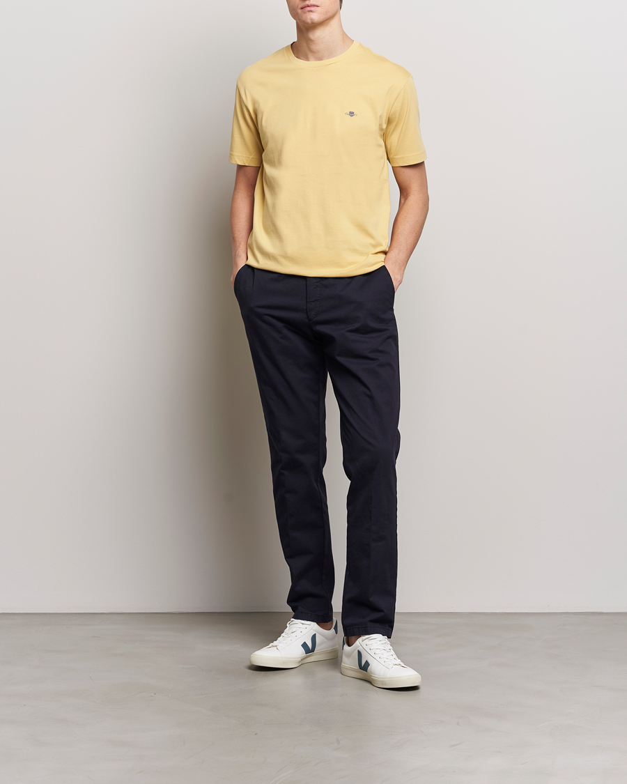 Herre | T-Shirts | GANT | The Original T-Shirt Dusty Yellow