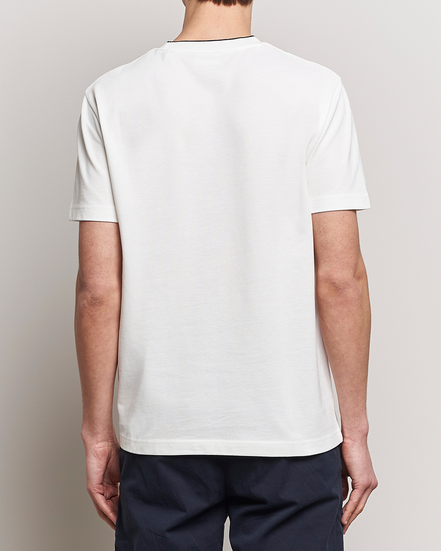 Herre | T-Shirts | GANT | Pique Crew Neck T-Shirt Eggshell