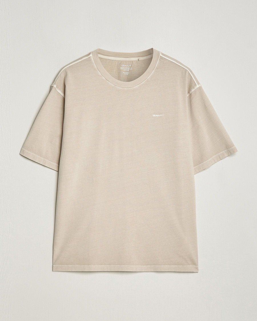 Herre | T-Shirts | GANT | Sunbleached T-Shirt Silky Beige