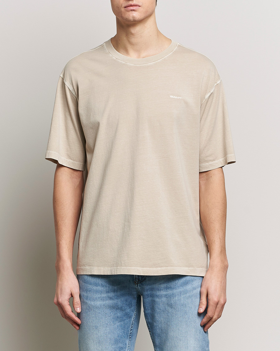 Herre | Kortermede t-shirts | GANT | Sunbleached T-Shirt Silky Beige