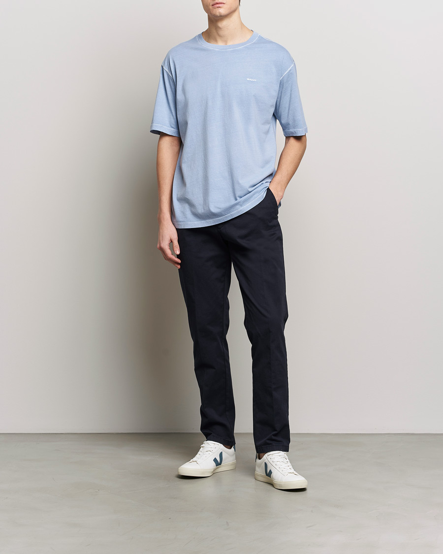 Herre | T-Shirts | GANT | Sunbleached T-Shirt Dove Blue