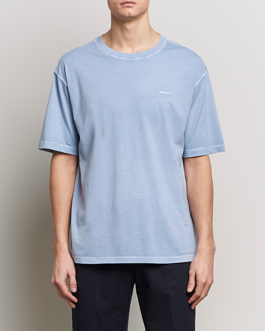 Herre | T-Shirts | GANT | Sunbleached T-Shirt Dove Blue