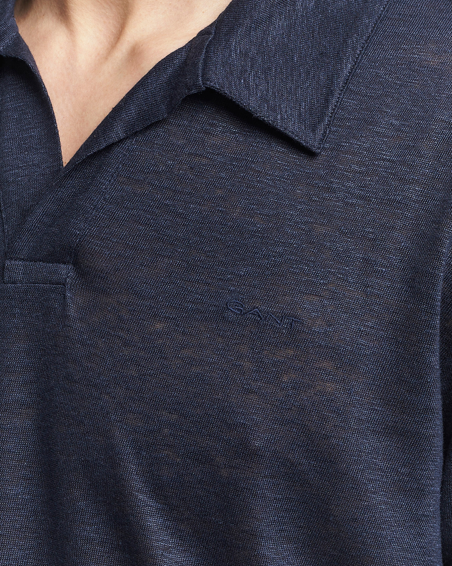 Herre | Pikéer | GANT | Linen Polo Evening Blue