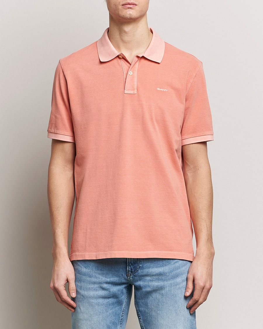 Herre | GANT | GANT | Sunbleached Polo Peachy Pink