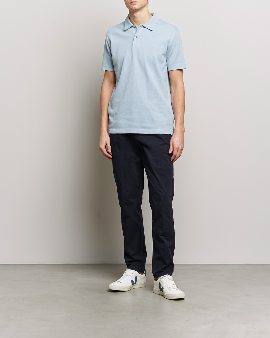 Herre | Pikéer | GANT | Waffle Textured Polo Dove Blue