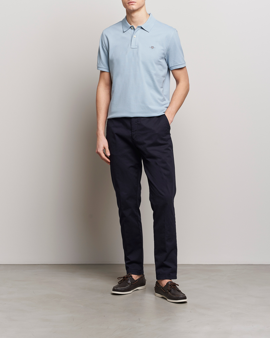 Herre | Pikéer | GANT | The Original Polo Dove Blue