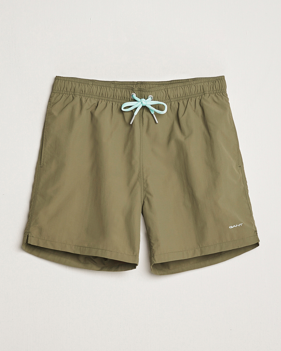 Herre | Badeshorts | GANT | Basic Swimshorts Juniper Green