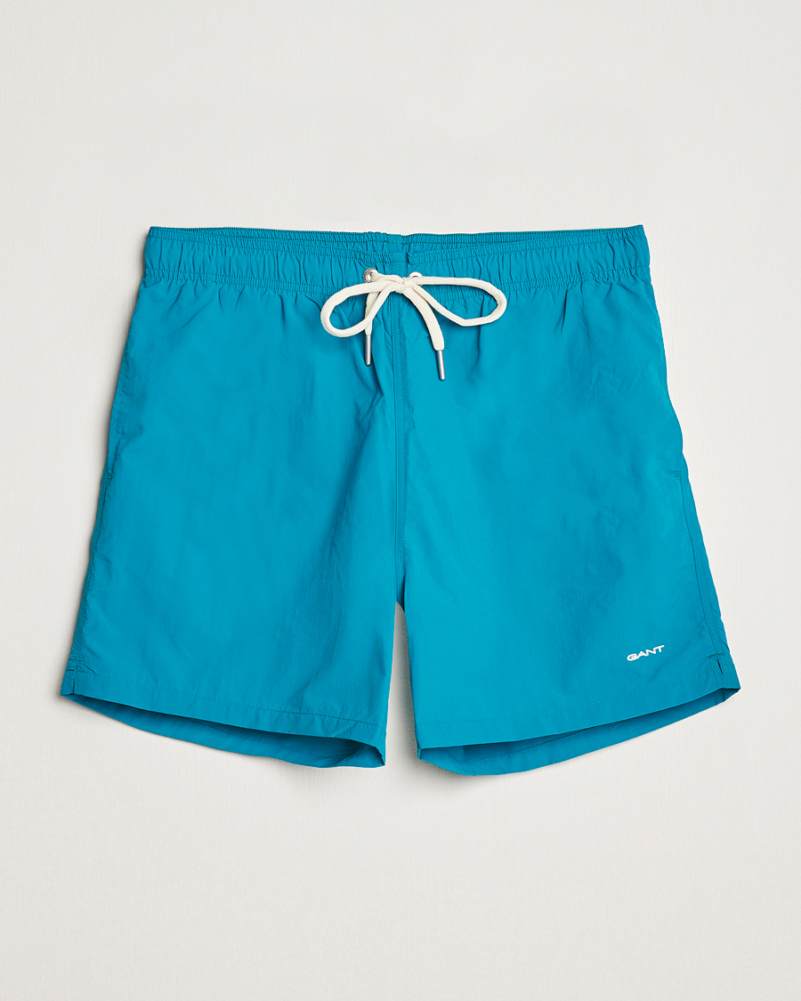 Herre | Badeshorts | GANT | Basic Swimshorts Ocean Turquoise