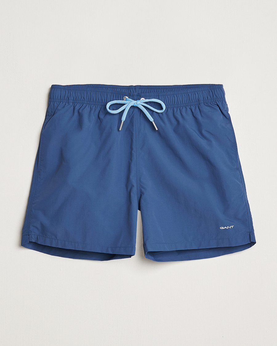 Herre | Badeshorts | Gant | Basic Swimshorts Dusty Blue Sea