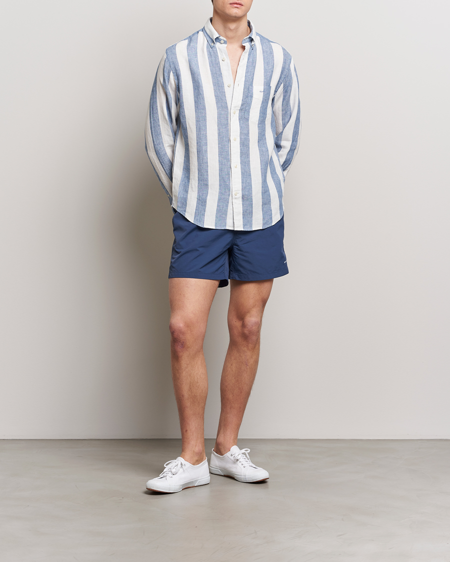 Herre | Badeshorts | Gant | Basic Swimshorts Dusty Blue Sea