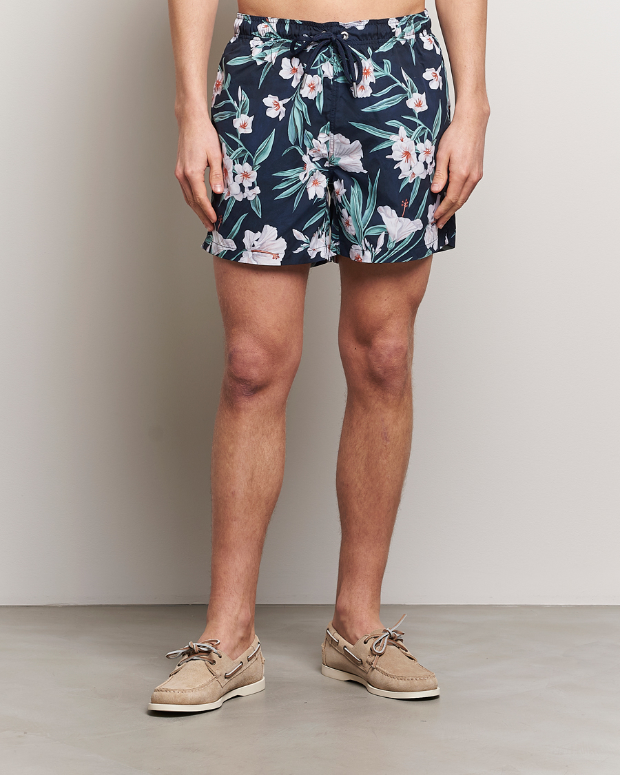 Herr | GANT | GANT | Printed Flower Swimshorts Evening Blue