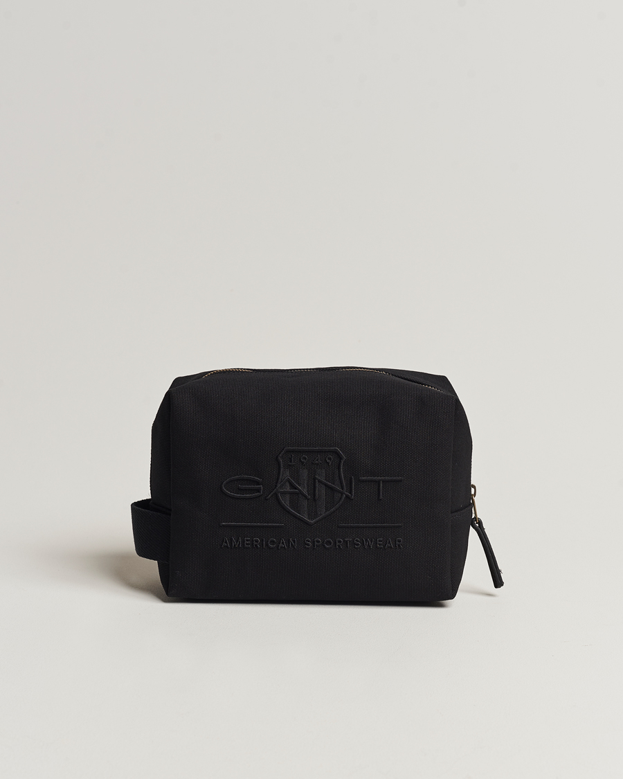 Herre | GANT Tonal Shield Wash Bag Ebony Black | GANT | Tonal Shield Wash Bag Ebony Black