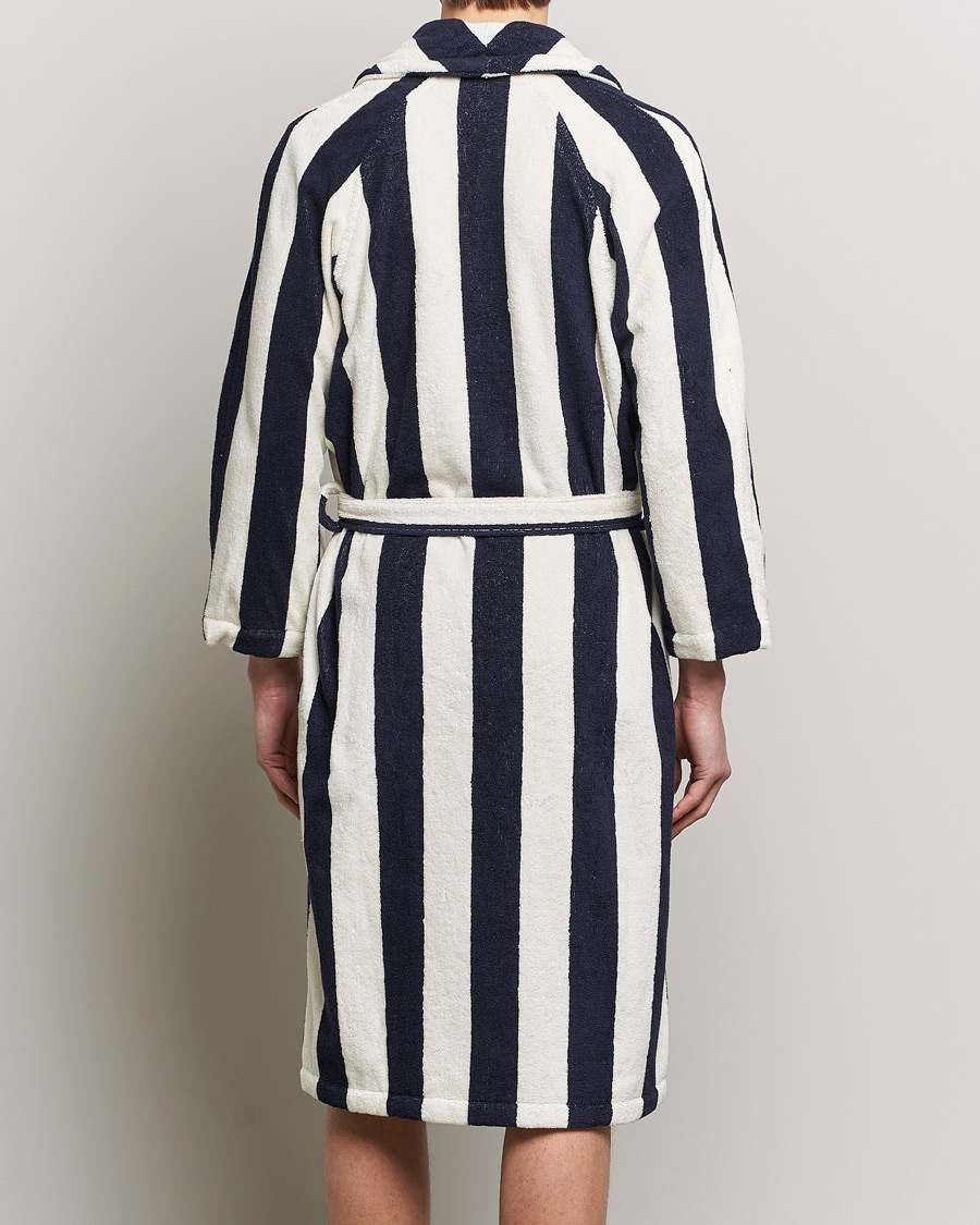 Herre | Pyjamaser og badekåper | GANT | Striped Robe Evening Blue/White