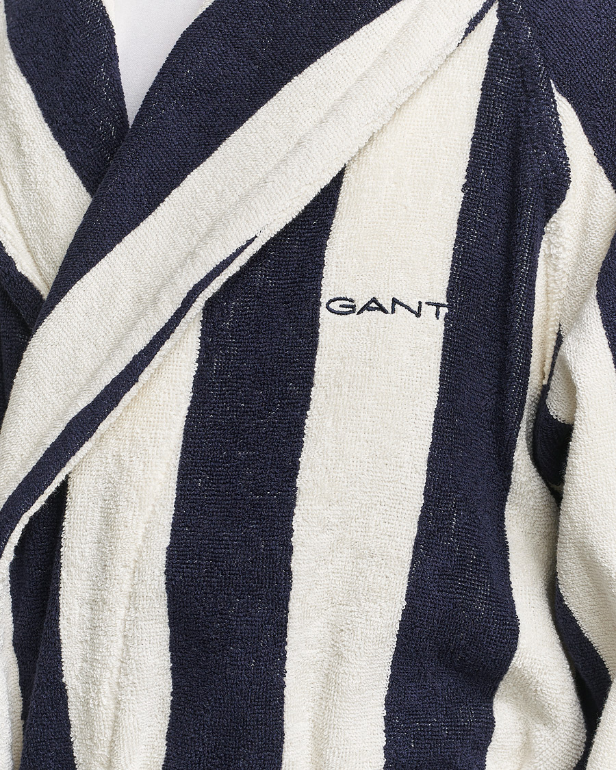 Herre | Pyjamaser og badekåper | GANT | Striped Robe Evening Blue/White