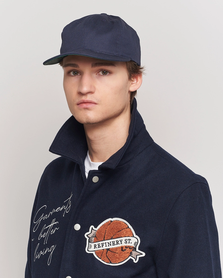 Men | Caps | Ebbets Field Flannels | Made in USA Unlettered Cotton Cap Navy