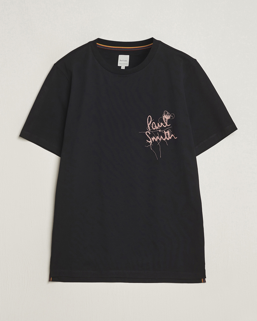 Herre | T-Shirts | Paul Smith | Organic Cotton Logo Crew Neck T-Shirt Black