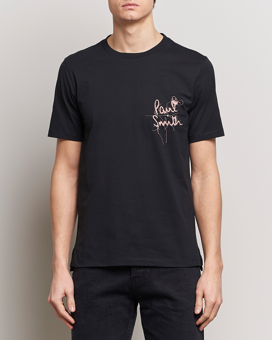 Herre | Svarte t-skjorter | Paul Smith | Organic Cotton Logo Crew Neck T-Shirt Black