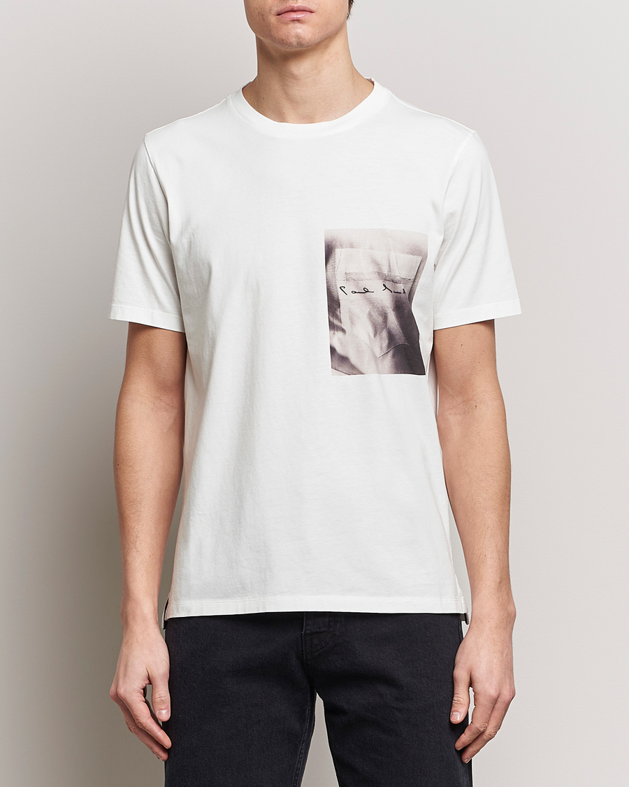 Herre | Hvite t-shirts | Paul Smith | Organic Cotton Printed T-Shirt White