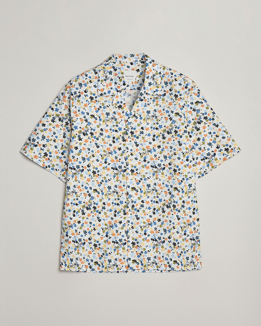Herre | Skjorter | Paul Smith | Printed Flower Resort Short Sleeve Shirt White