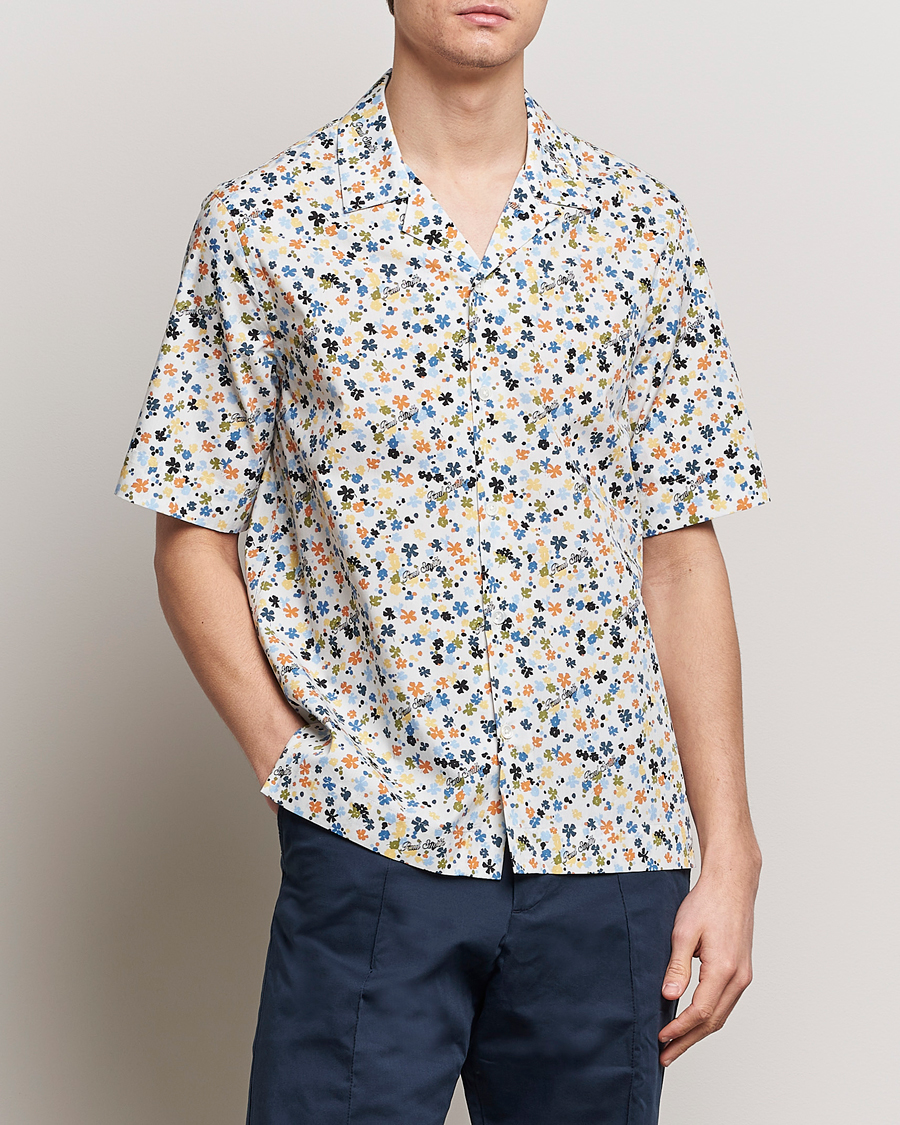 Herre | Lojalitetstilbud | Paul Smith | Printed Flower Resort Short Sleeve Shirt White