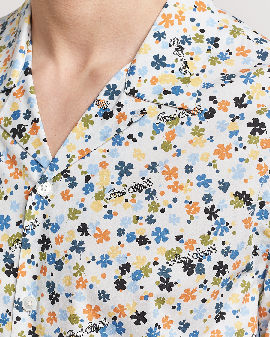 Herre | Skjorter | Paul Smith | Printed Flower Resort Short Sleeve Shirt White