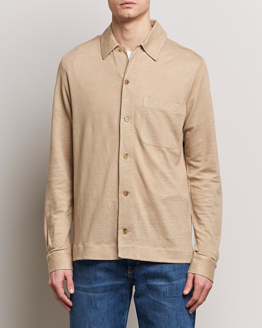 Herre | Linskjorter | Paul Smith | Linen Jersey Shirt Beige